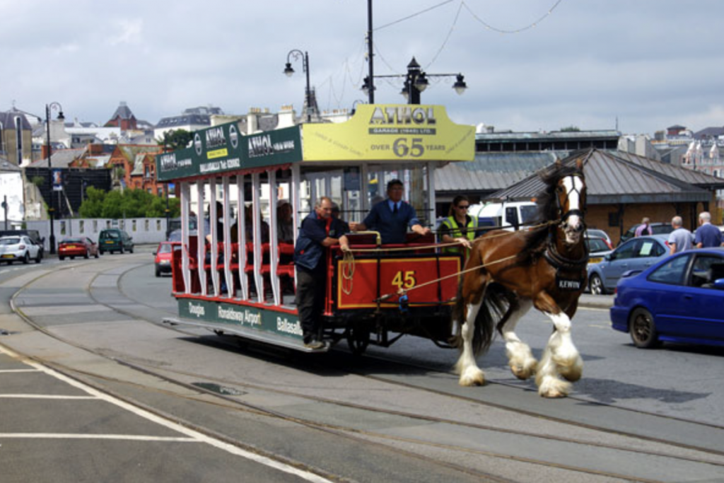 Kewin brings in the No.65 Douglas Horse Tram 