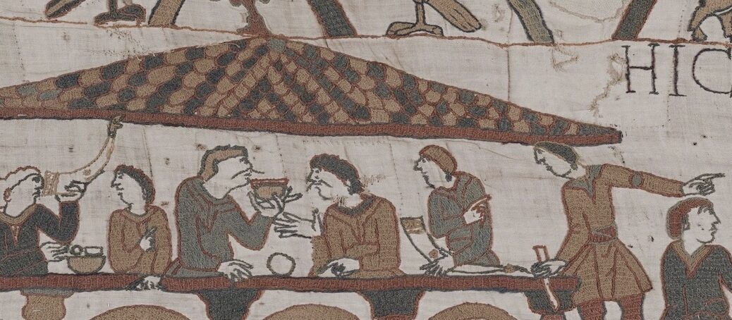 Bayeux tapestry drinking scene