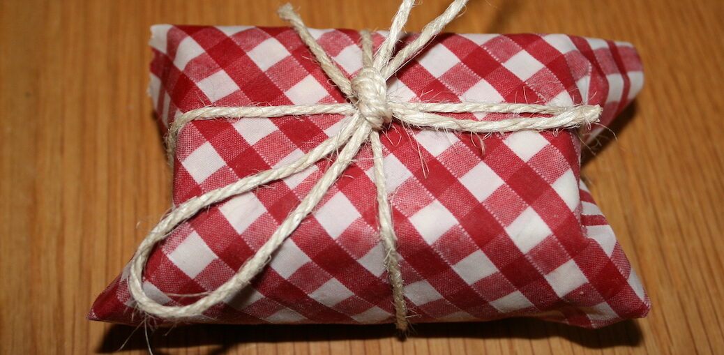Beeswax wrap parcel